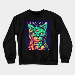 VAMPIRE CAT in 8 bits Crewneck Sweatshirt